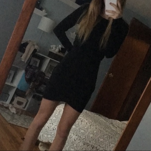 NWT Tobi long sleeve black mini dress - Picture 2 of 5